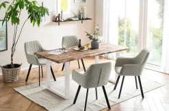 mutoni casual Essgruppe Dining I Massivholz Akazie Natur Beige 180 (5-Tlg.)><noscript><img width=