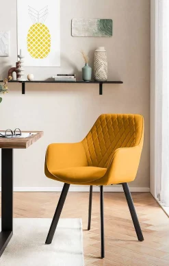 mutoni casual Essgruppe Dining I Massivholz Akazie Cognac Gelb 160 (5-Tlg.)><noscript><img width=