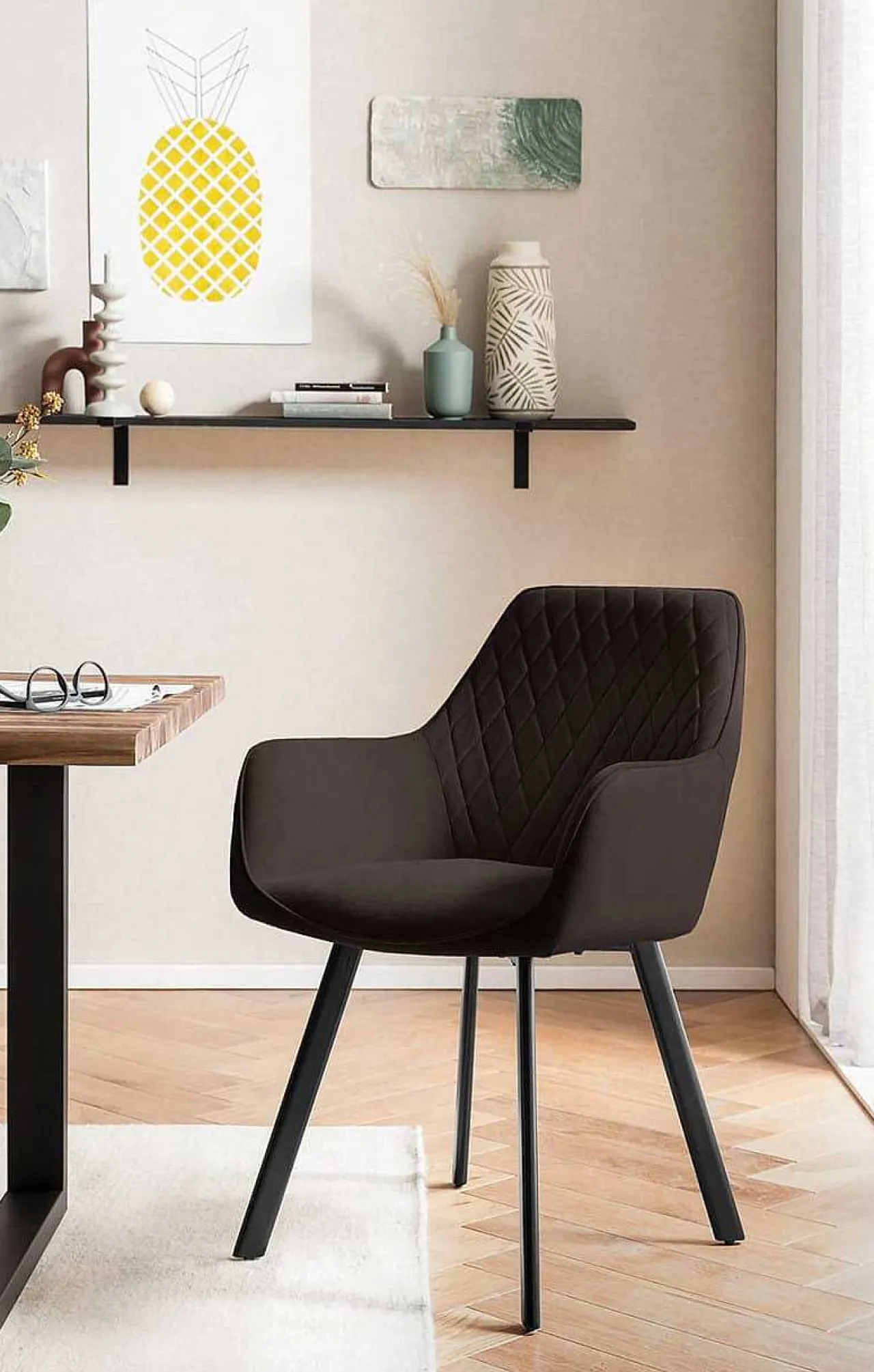 mutoni casual Essgruppe Dining I Massivholz Akazie Cognac Braun 160 (5-Tlg.)> Essgruppen