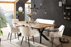 mutoni casual Essgruppe Forestal Massivholz Akazie Natur Creme 240 (6-Tlg.)><noscript><img width=