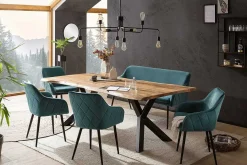 mutoni casual Essgruppe Forestal Massivholz Akazie Natur Tannengrun 240 (6-Tlg.)><noscript><img width=