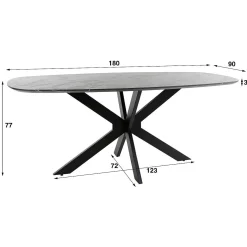 mutoni industrial Esstisch Denmark Oval Marmoroptik 180X90><noscript><img width=