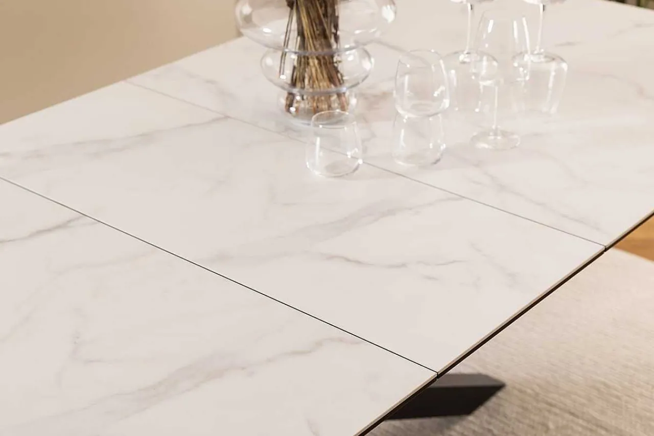 mutoni scandi Esstisch Triple-X Keramik Weiss 200-240X100> Esstische
