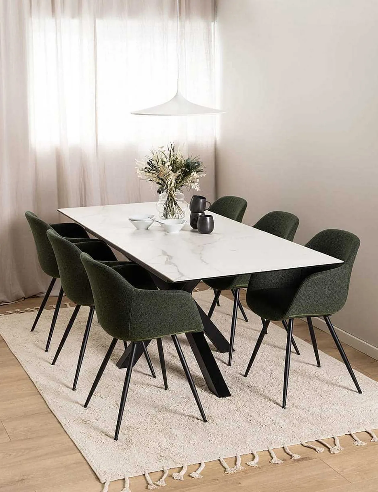 mutoni scandi Esstisch Triple-X Keramik Weiss 168-210X90> Esstische