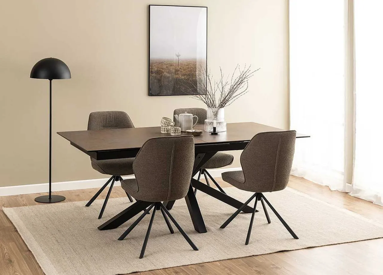 mutoni scandi Esstisch Triple-X Keramik Rostbraun 200-240X100> Esstische