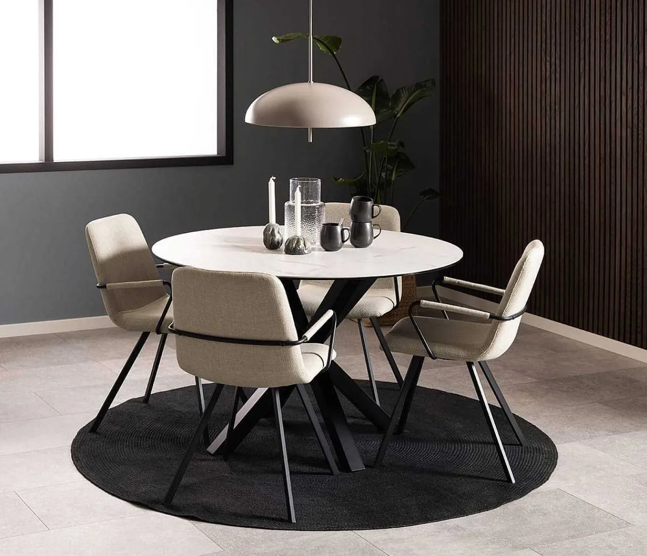 mutoni scandi Esstisch Triple-X Keramik Weiss 119> Esstische