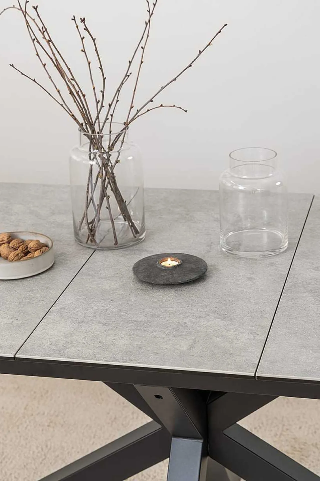 mutoni scandi Esstisch Triple-X Keramik Grau 168-210X90> Esstische