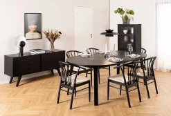 mutoni scandi Esstisch Upsala Schwarz 120-220X120><noscript><img width=