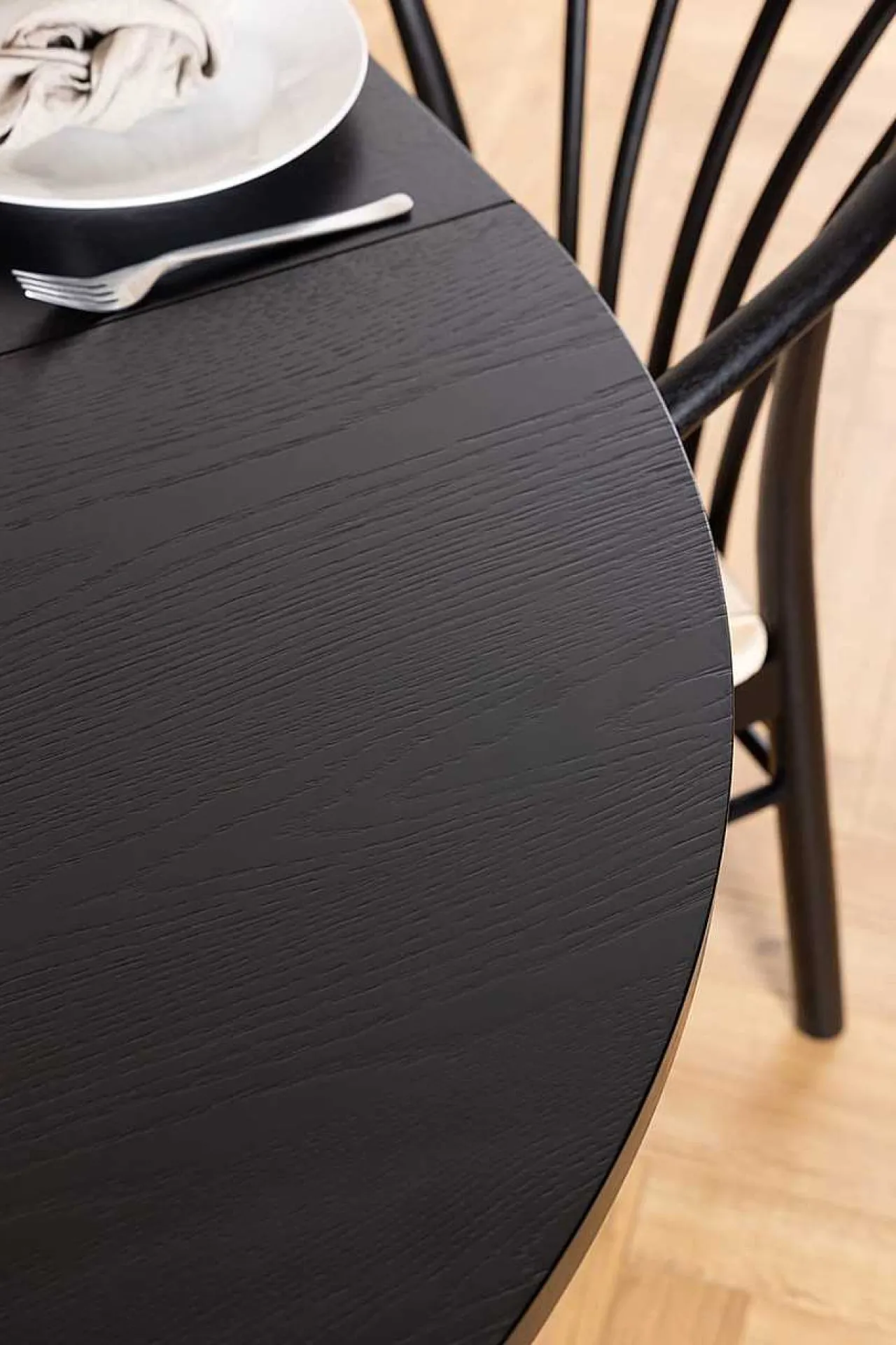 mutoni scandi Esstisch Upsala Schwarz 120-220X120> Esstische