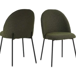 mutoni sweet home Esszimmerstuhl Clusto Stoff Metall Grun (2Er-Set)><noscript><img width=