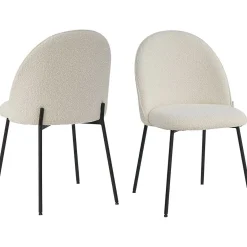 mutoni sweet home Esszimmerstuhl Clusto Stoff Metall Beige (2Er-Set)><noscript><img width=
