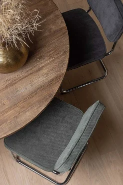 mutoni living Esszimmerstuhl Corduroy Ribcord Anthrazit> Freischwinger