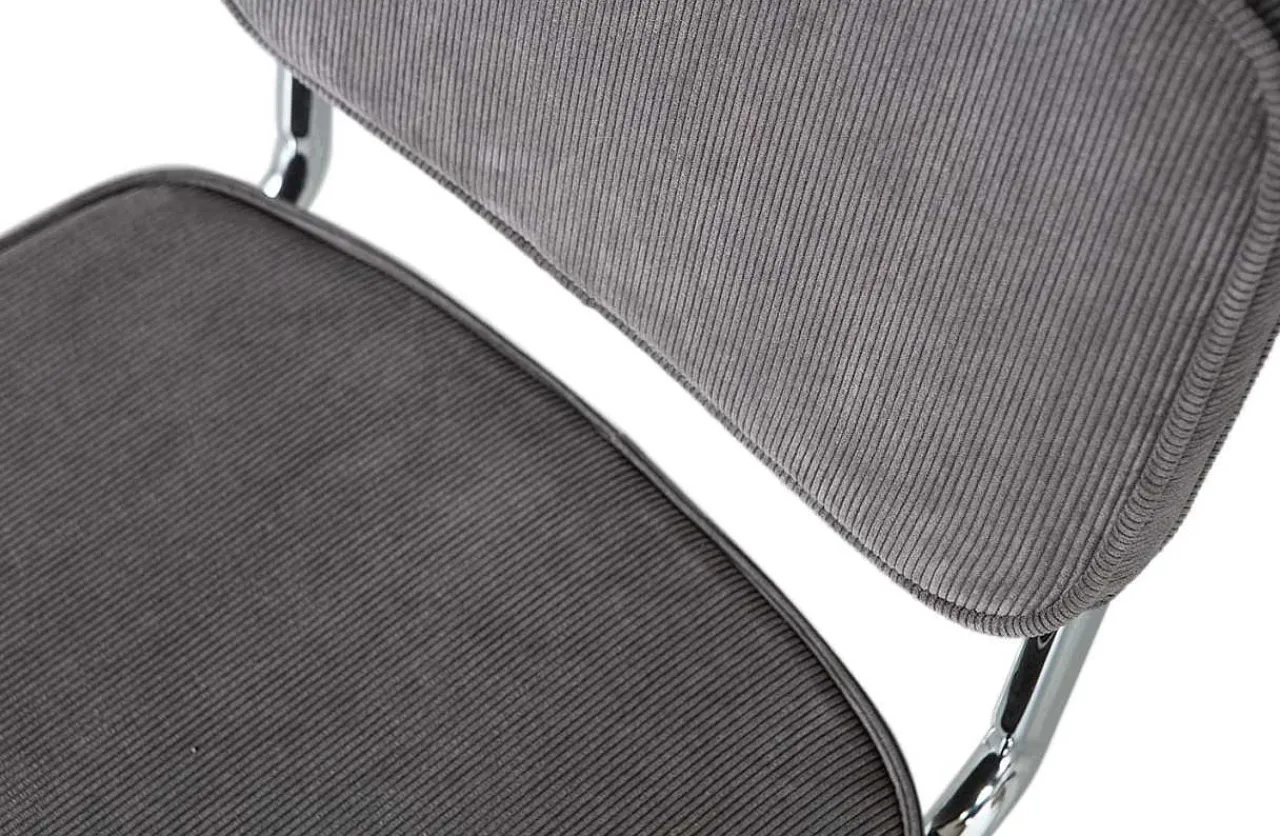 mutoni living Esszimmerstuhl Corduroy Ribcord Anthrazit> Freischwinger