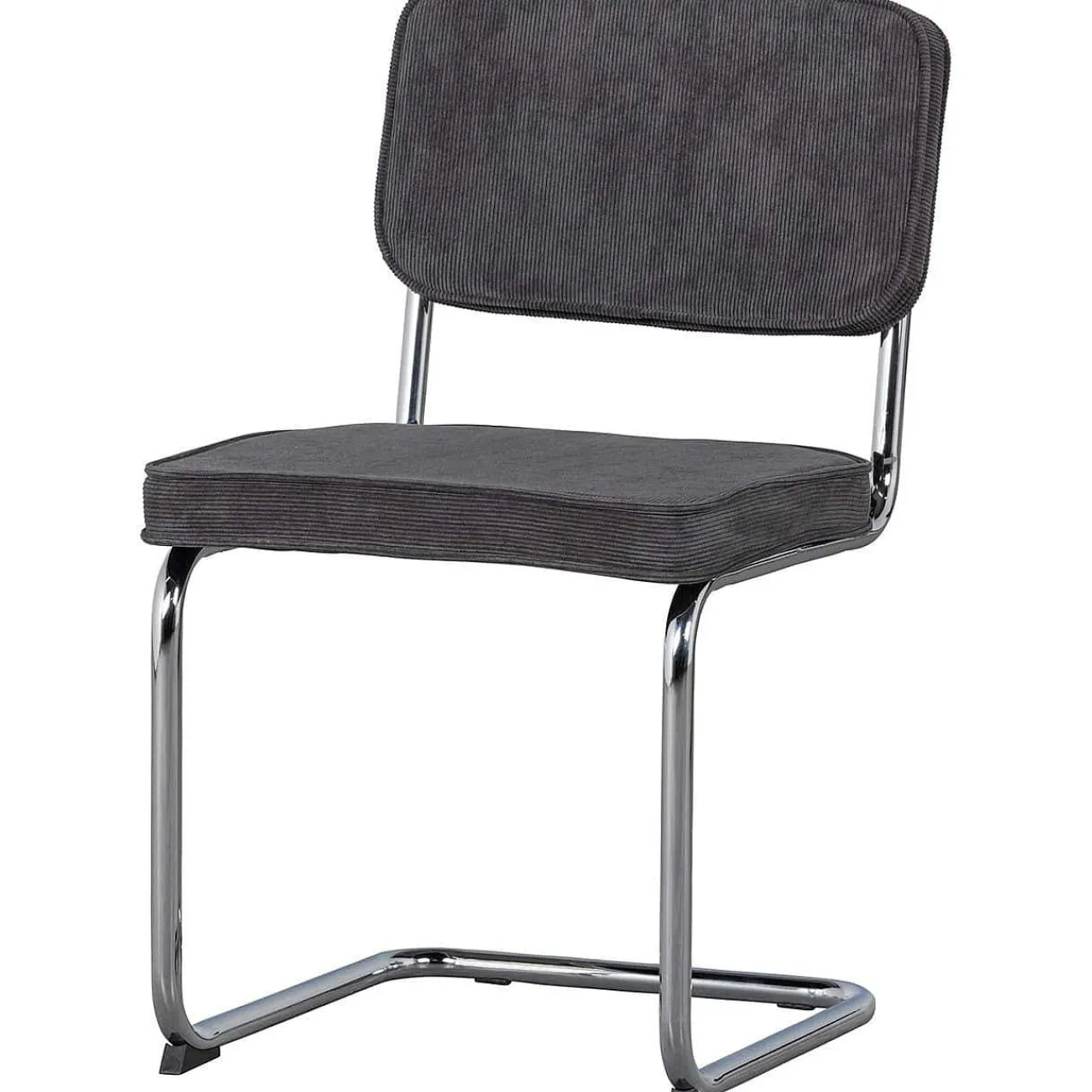 mutoni living Esszimmerstuhl Corduroy Ribcord Anthrazit> Freischwinger