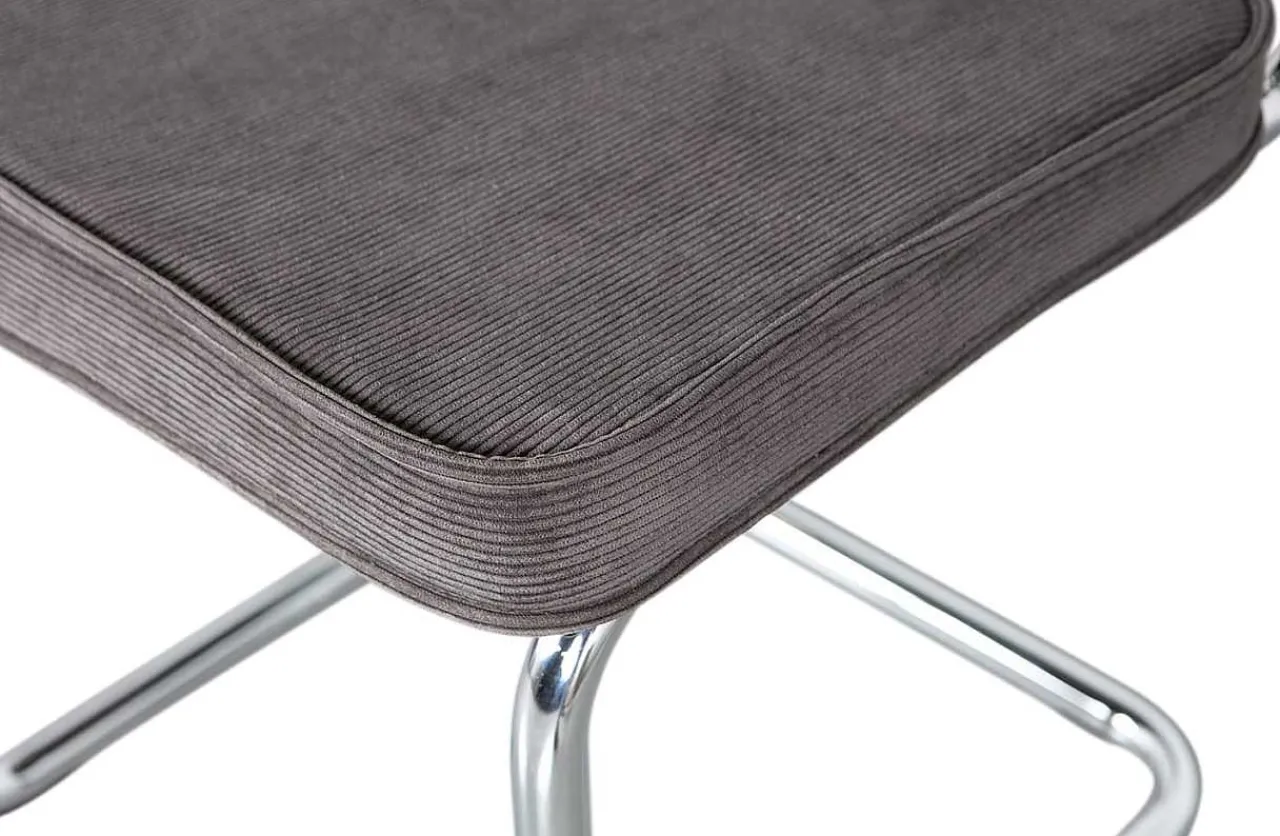 mutoni living Esszimmerstuhl Corduroy Ribcord Anthrazit> Freischwinger