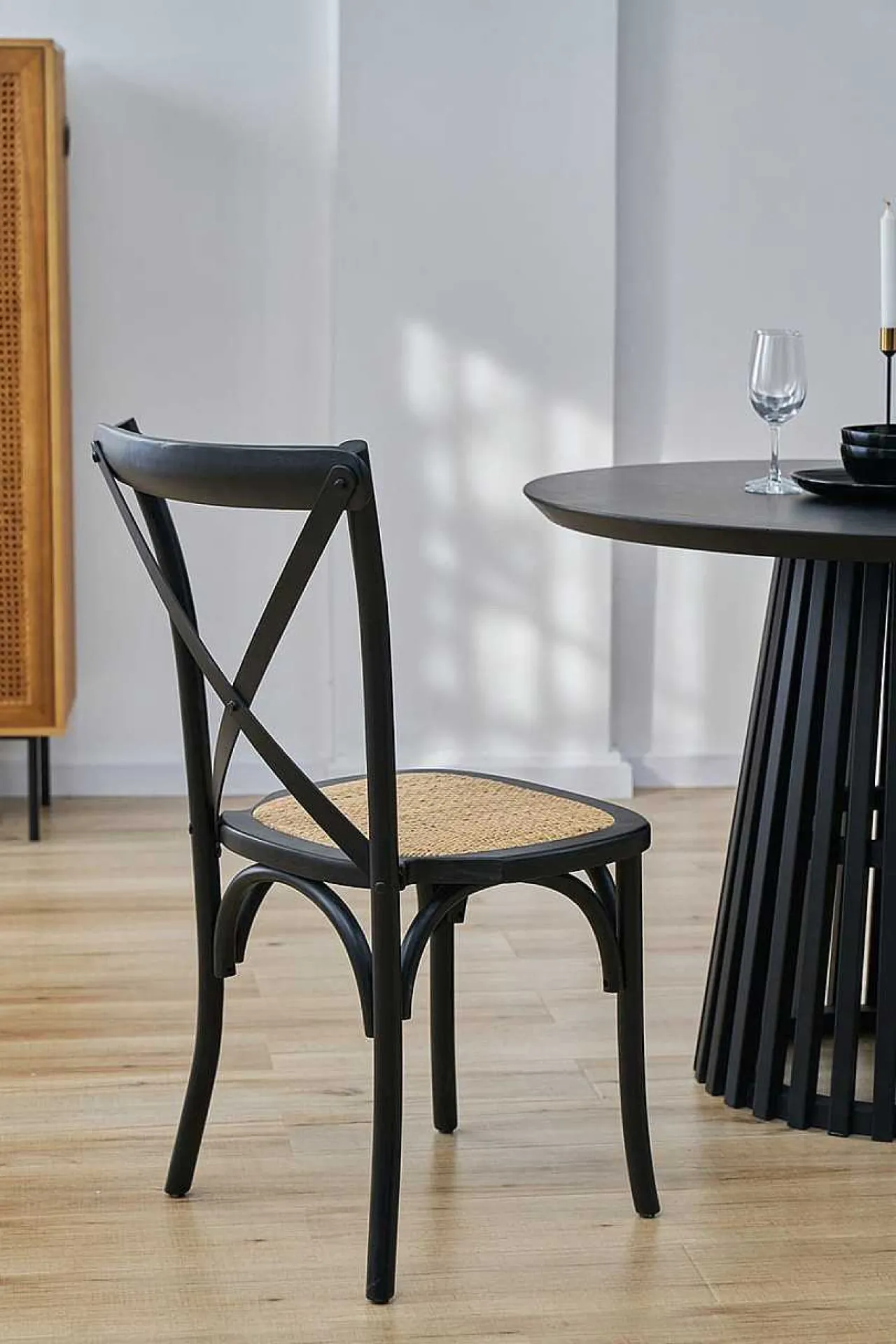 mutoni sweet home Esszimmerstuhl Jara Schwarz Natur (2Er-Set)> Holzstühle