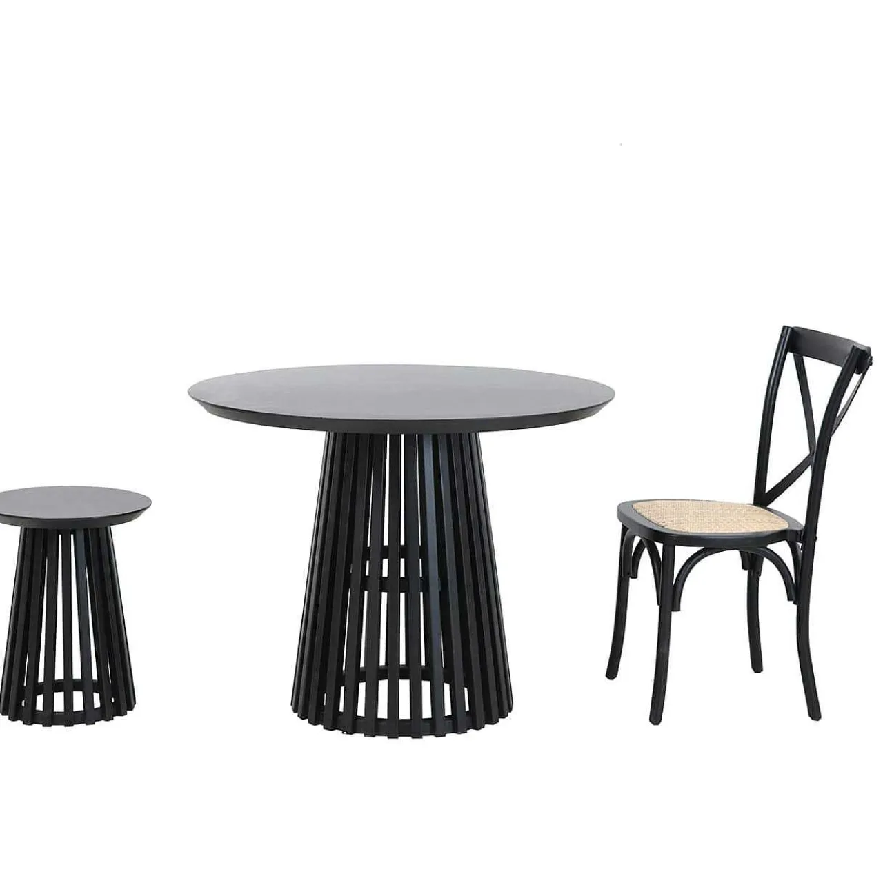mutoni sweet home Esszimmerstuhl Jara Schwarz Natur (2Er-Set)> Holzstühle