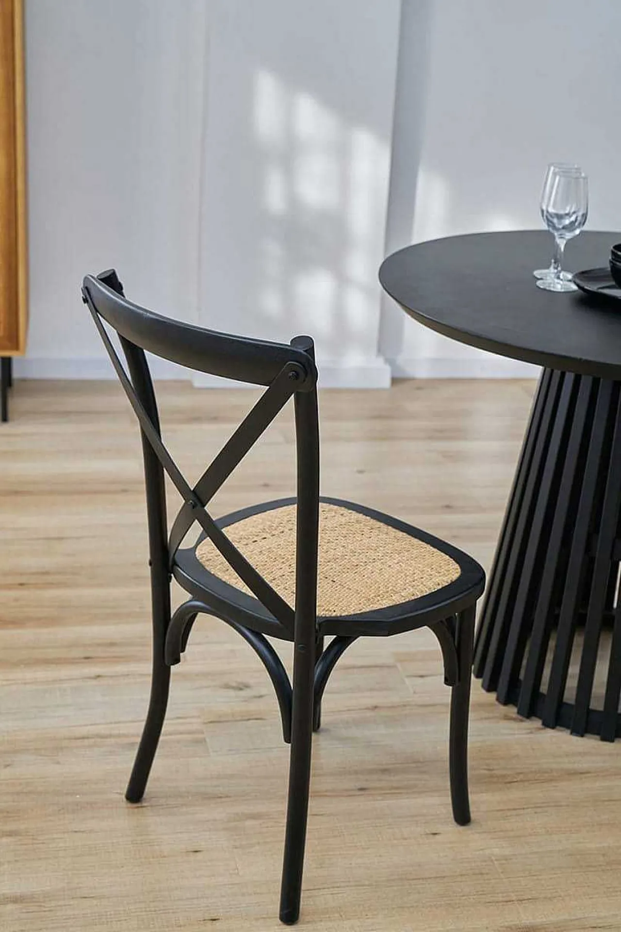 mutoni sweet home Esszimmerstuhl Jara Schwarz Natur (2Er-Set)> Holzstühle
