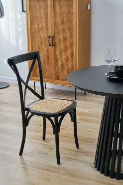 mutoni sweet home Esszimmerstuhl Jara Schwarz Natur (2Er-Set)><noscript><img width=
