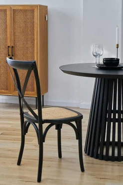 mutoni sweet home Esszimmerstuhl Jara Schwarz Natur (2Er-Set)><noscript><img width=