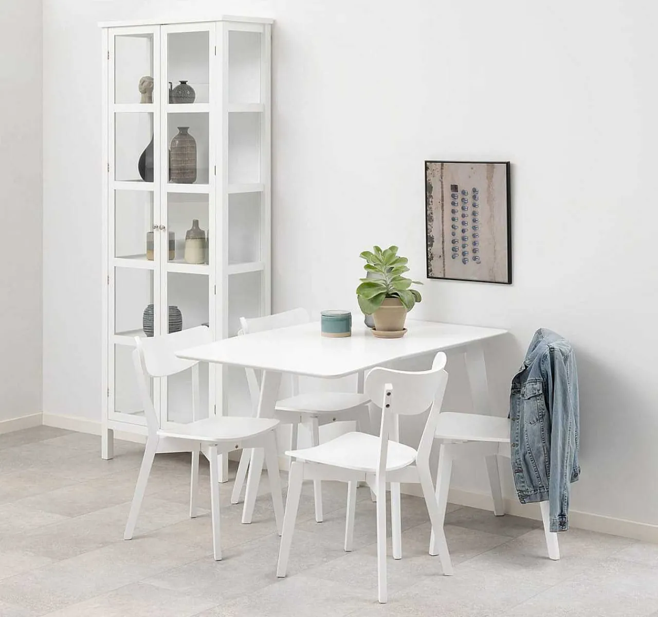 mutoni scandi Esszimmerstuhl Melrose Holz Weiss (1 Stuck)> Holzstühle