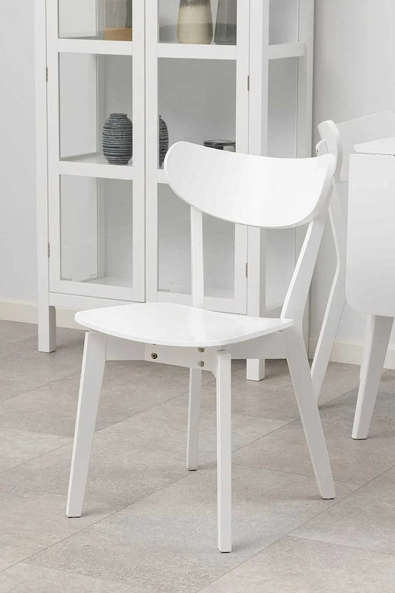 mutoni scandi Esszimmerstuhl Melrose Holz Weiss (1 Stuck)> Holzstühle