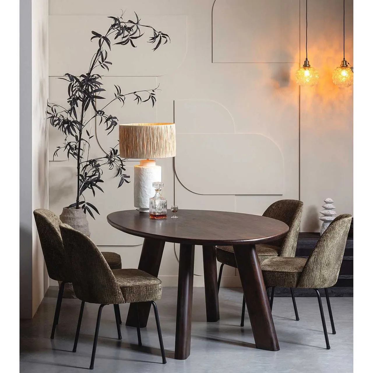 mutoni living Esszimmerstuhl Vogue Chenille Velvet Bonsai> Polsterstühle