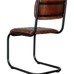 mutoni inspiration Freischwingerstuhl Leder Braun (2Er-Set)> Freischwinger