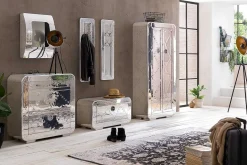 mutoni sweet home Garderoben-Set Aero Mangoholz Silber (6-Tlg)><noscript><img width=