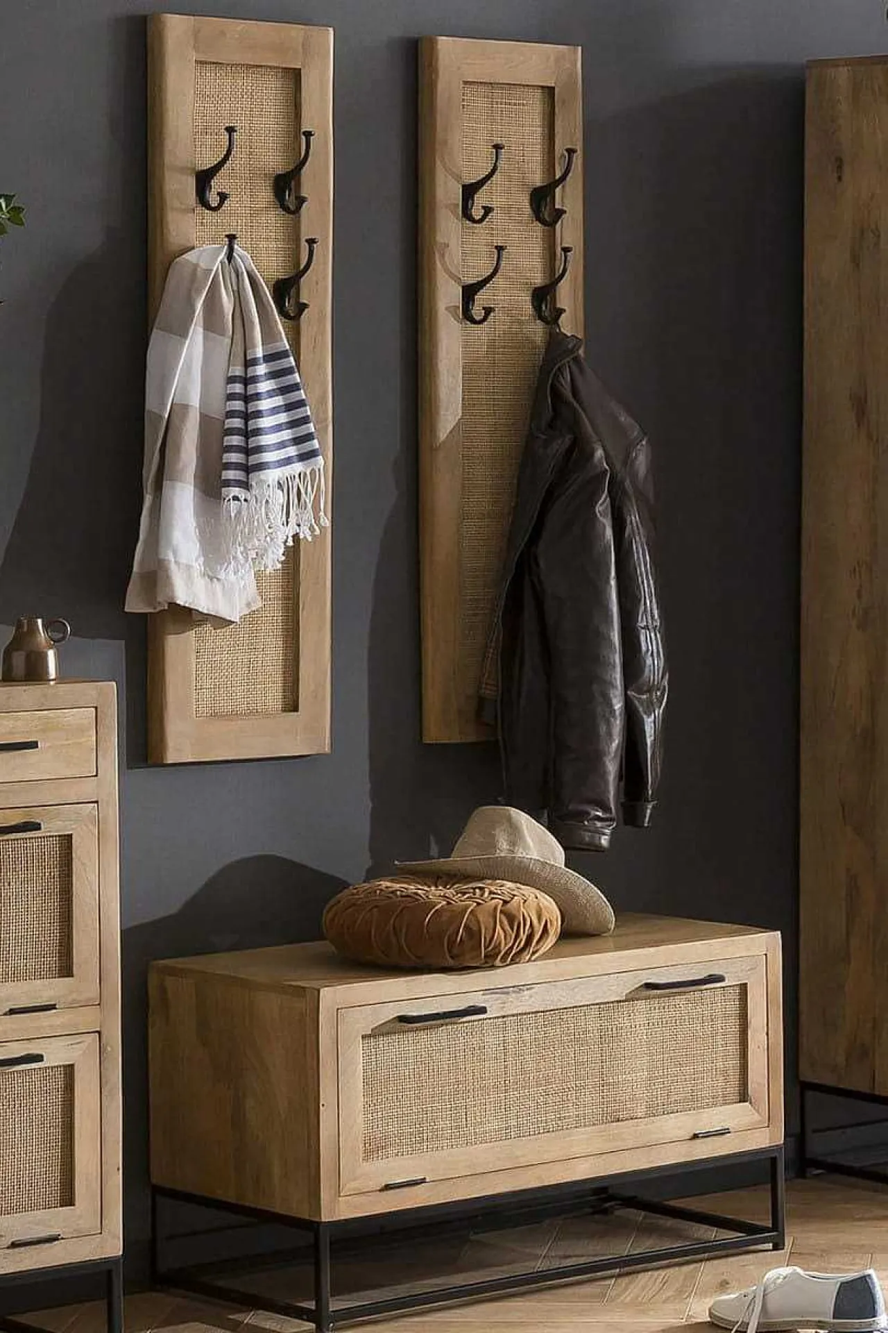 mutoni sweet home Garderoben-Set Woodcraft Natur (3-Tlg)> Garderobenmöbel-Sets