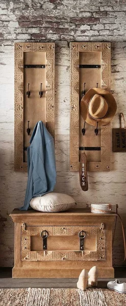 mutoni sweet home Garderoben-Set Zoprax Mangoholz Natur (3-Tlg)><noscript><img width=
