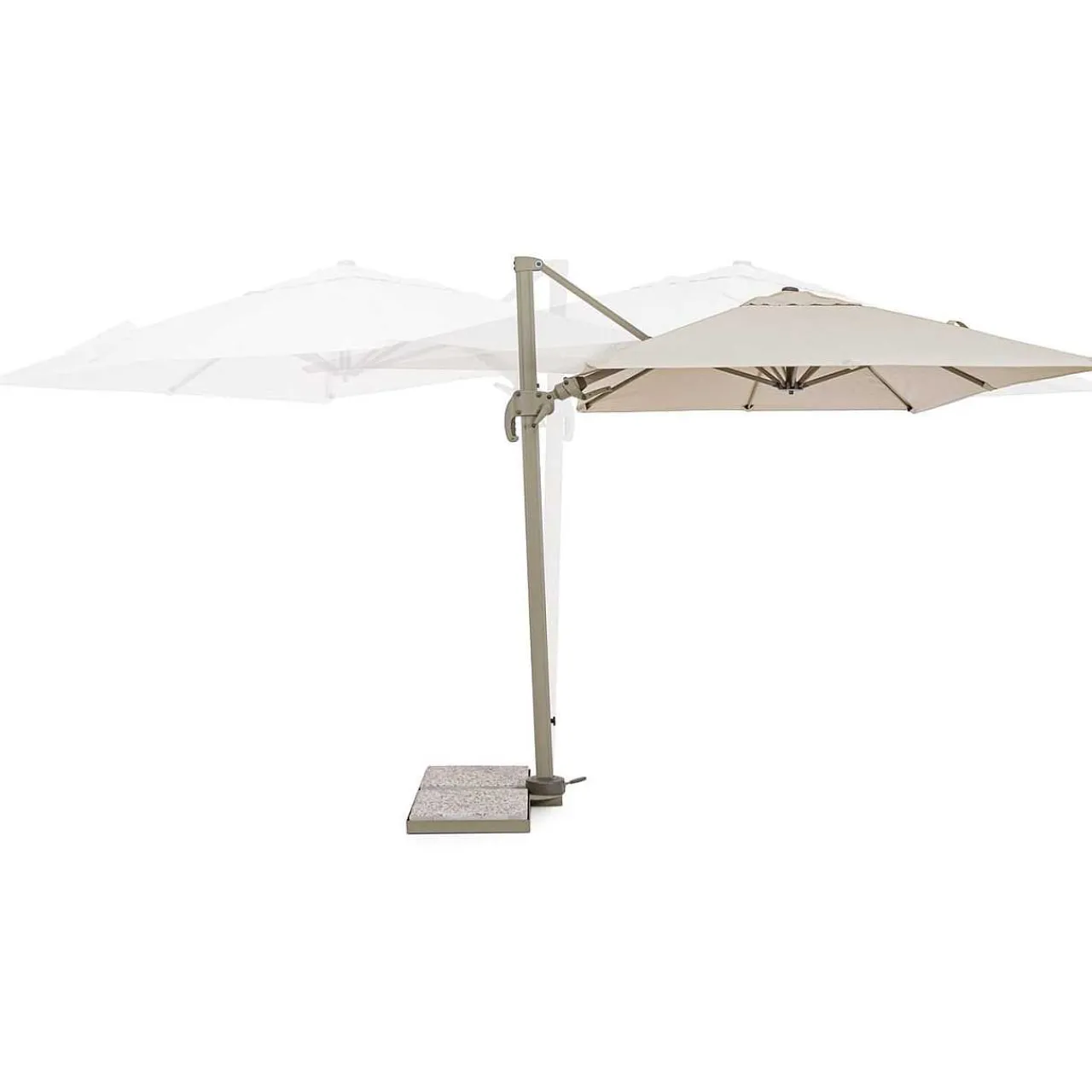 mutoni lifestyle Garten Ampelschirm Saragozza Sandfarben 200X300> Freiarmschirme