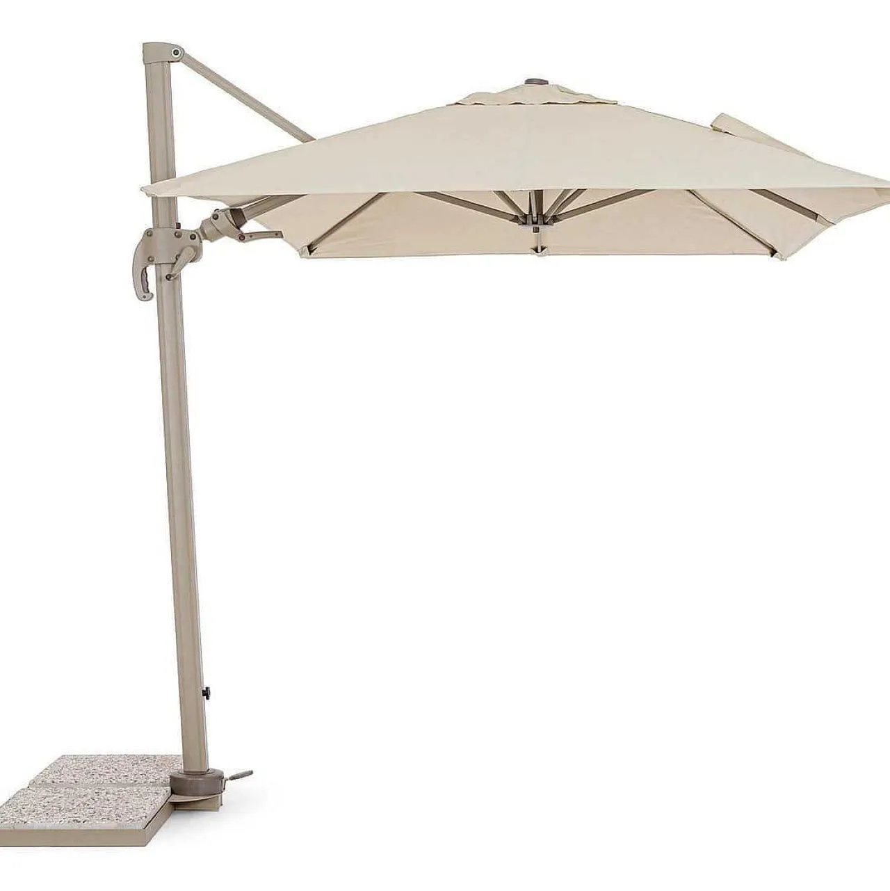 mutoni lifestyle Garten Ampelschirm Saragozza Sandfarben 200X300> Freiarmschirme