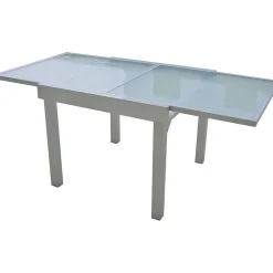 mutoni pleasure Garten Ausziehtisch Lola Glas Grau 90-180X90><noscript><img width=