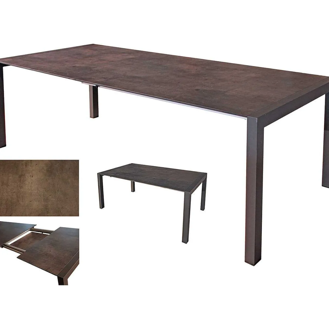 mutoni pleasure Garten Ausziehtisch Sophia Dunkelbraun 160-267X92> Garten Esstische