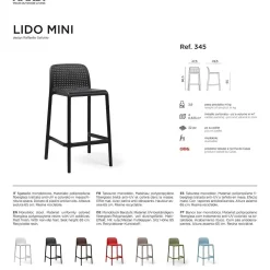 NARDI outdoor Garten Barhocker Lido Mini Weiss> Garten Barstühle