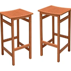 mutoni pleasure Garten Barhocker Palmdale Eukalyptus Natur (2-Er Set)> Garten Barstühle