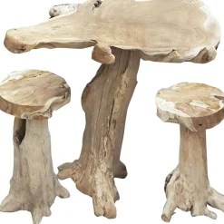 mutoni pleasure Garten Barhocker Surga Teak Natur (2-Er Set)> Garten Barstühle