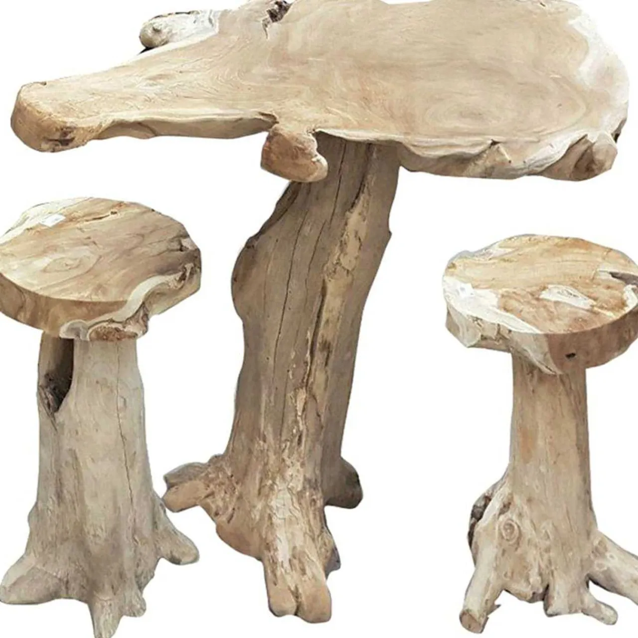 mutoni pleasure Garten Barhocker Surga Teak Natur (2-Er Set)> Garten Barstühle