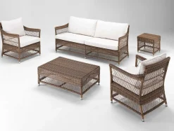 mutoni ethnic Garten Beistelltisch Camille Polyrattan Bianco Wash 45X45> Garten Couchtische Und Beistelltische