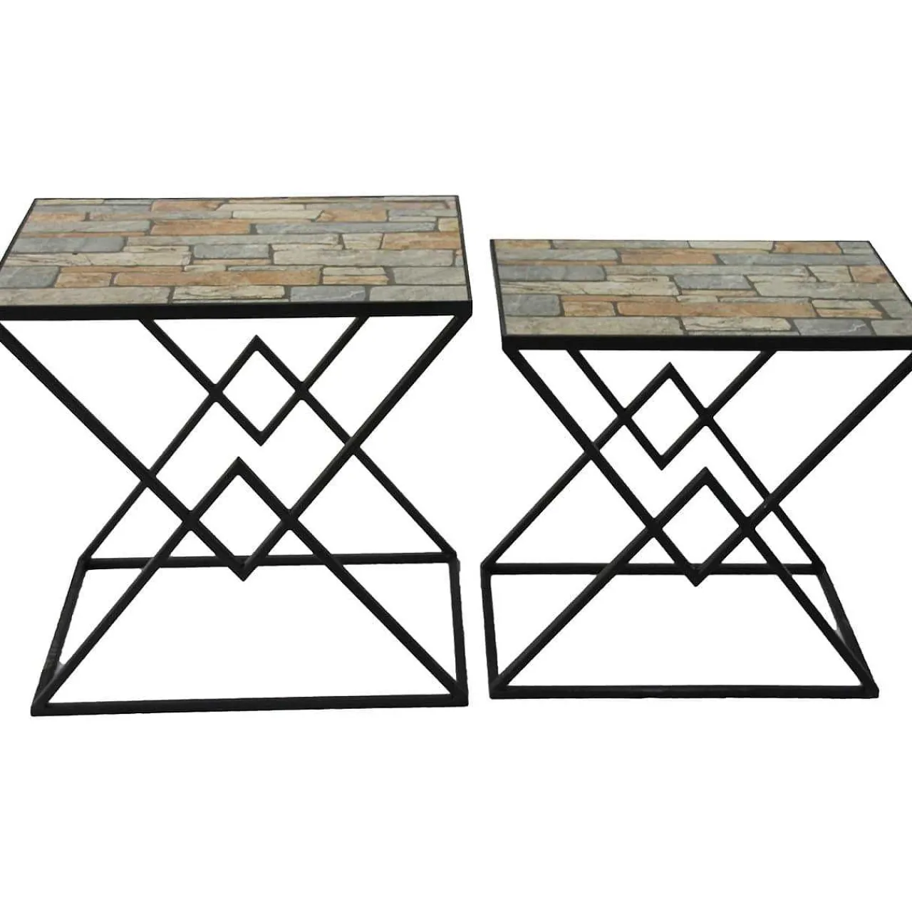 mutoni pleasure Garten Beistelltisch Meru Stahl (2-Er Set)> Garten Couchtische Und Beistelltische