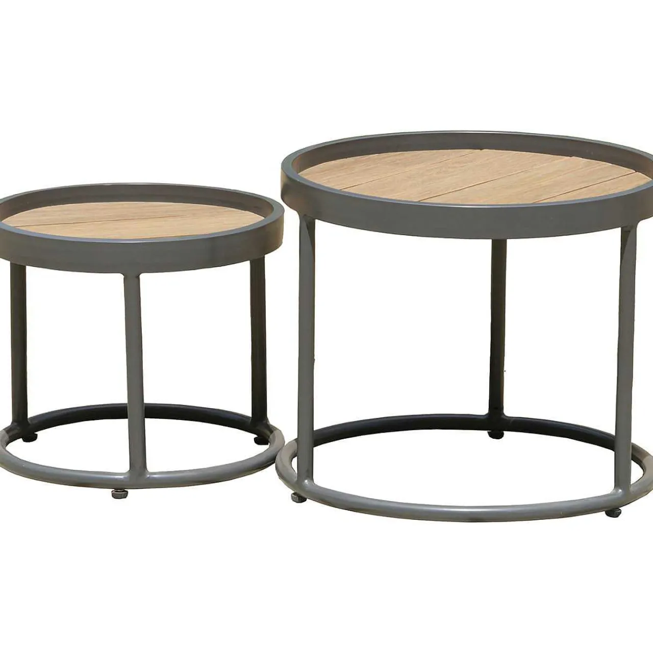 mutoni pleasure Garten Beistelltisch Silea Natur (2-Er Set)> Garten Couchtische Und Beistelltische