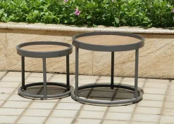 mutoni pleasure Garten Beistelltisch Silea Natur (2-Er Set)> Garten Couchtische Und Beistelltische