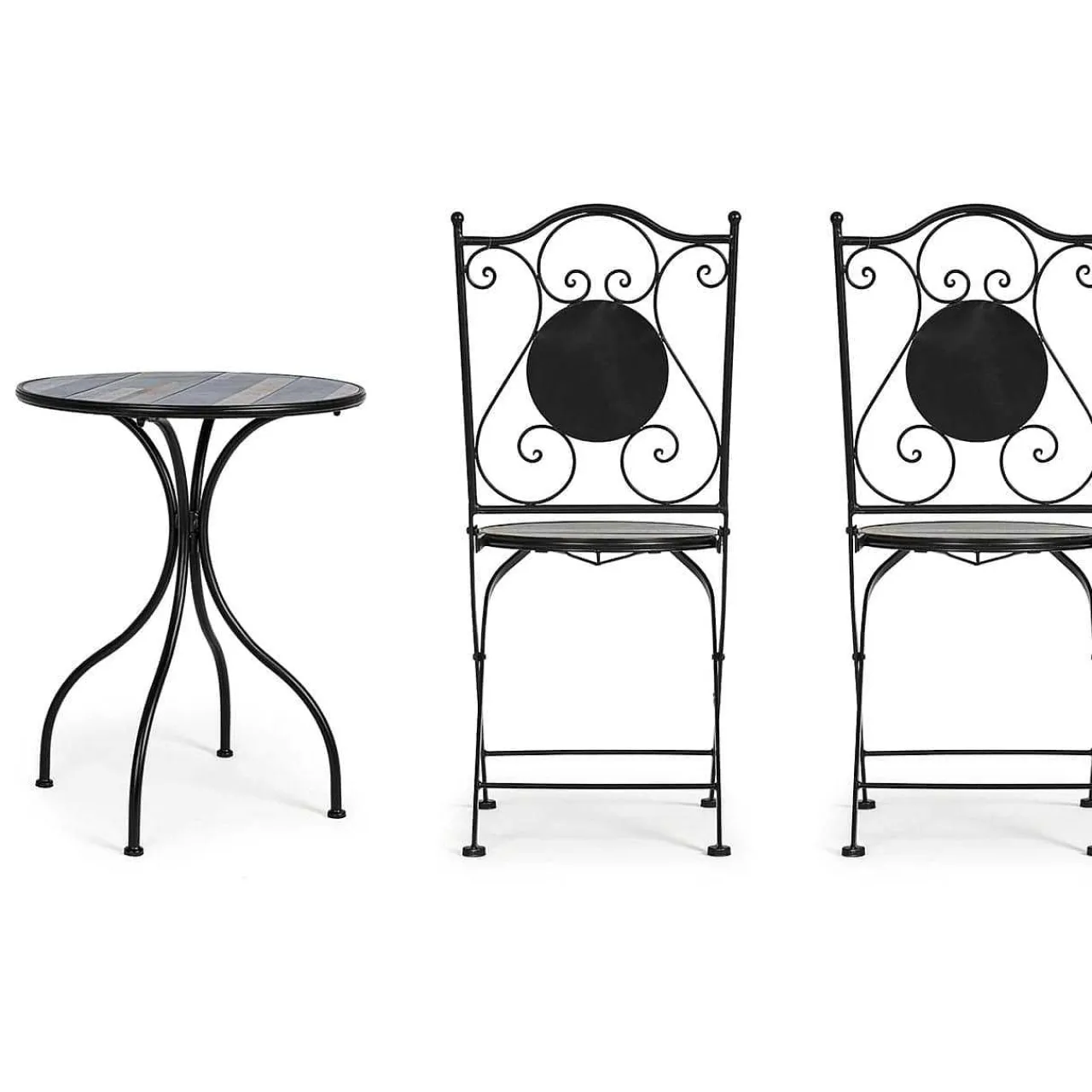 mutoni lifestyle Garten Bistro-Set Huston Tisch Und 2 Klappstühle> Balkon-Sets
