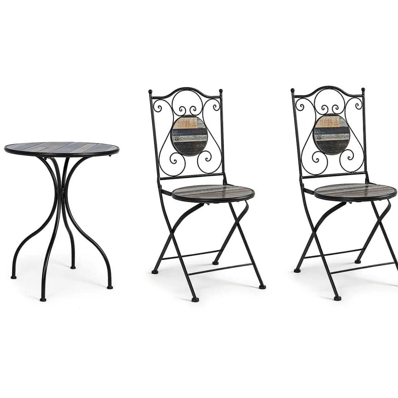 mutoni lifestyle Garten Bistro-Set Huston Tisch Und 2 Klappstühle> Balkon-Sets