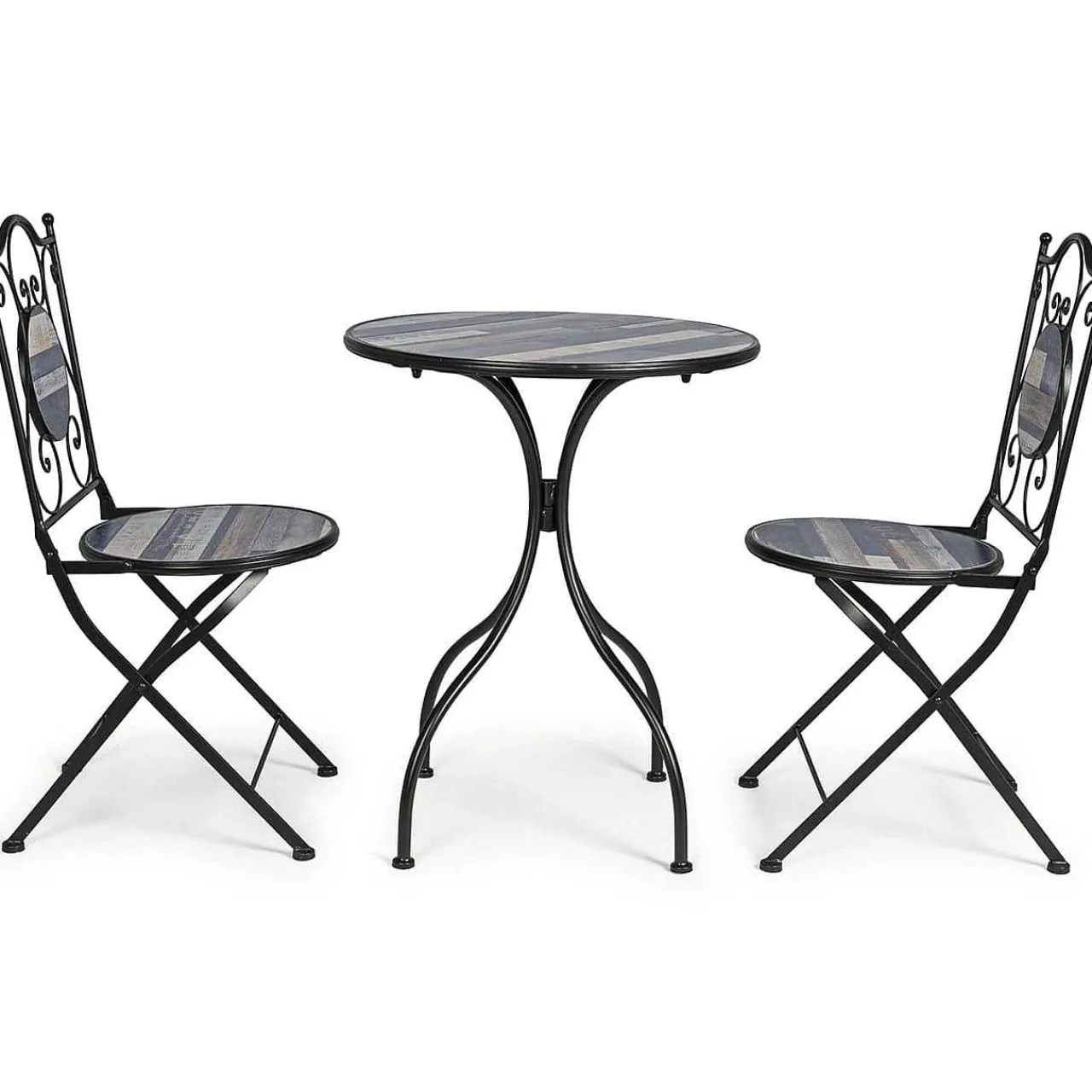 mutoni lifestyle Garten Bistro-Set Huston Tisch Und 2 Klappstühle> Balkon-Sets