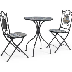 mutoni lifestyle Garten Bistro-Set Huston Tisch Und 2 Klappstühle><noscript><img width=