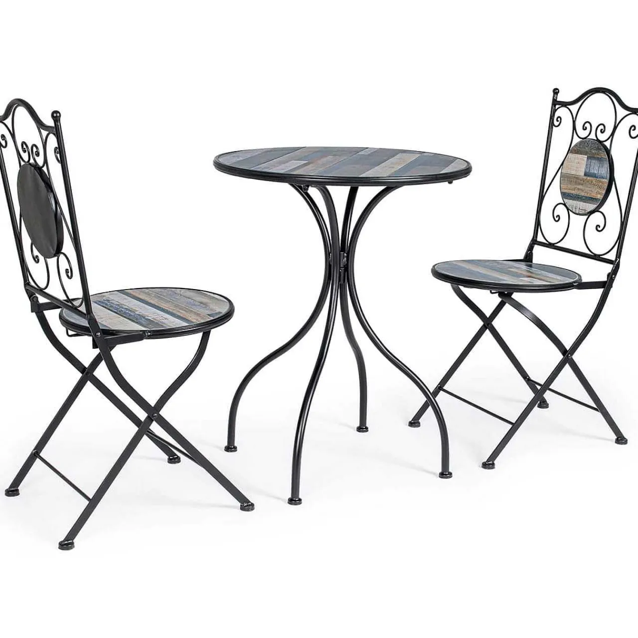 mutoni lifestyle Garten Bistro-Set Huston Tisch Und 2 Klappstühle> Balkon-Sets