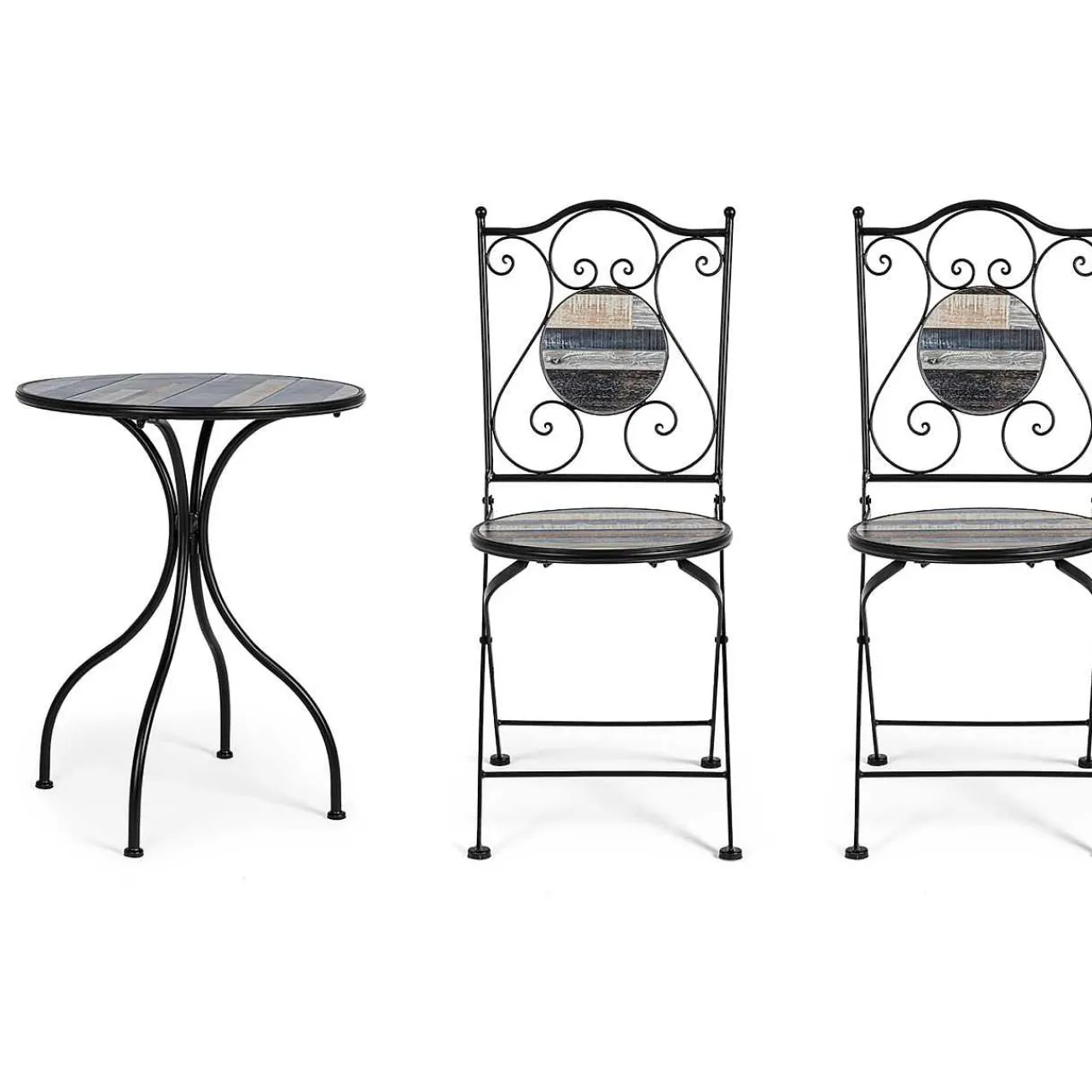 mutoni lifestyle Garten Bistro-Set Huston Tisch Und 2 Klappstühle> Balkon-Sets