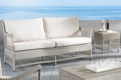 mutoni ethnic Garten Couchtisch Camille Polyrattan Bianco Wash 90X60> Garten Couchtische Und Beistelltische